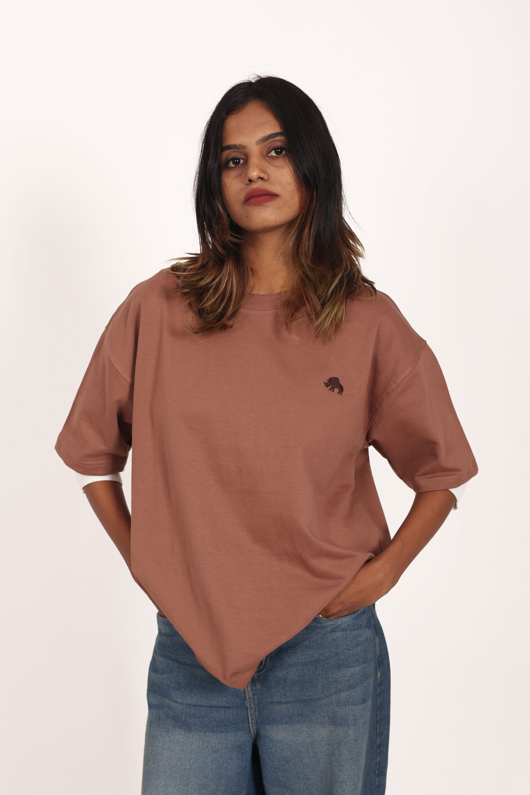 Mocha-Plain-oversized-tshirt