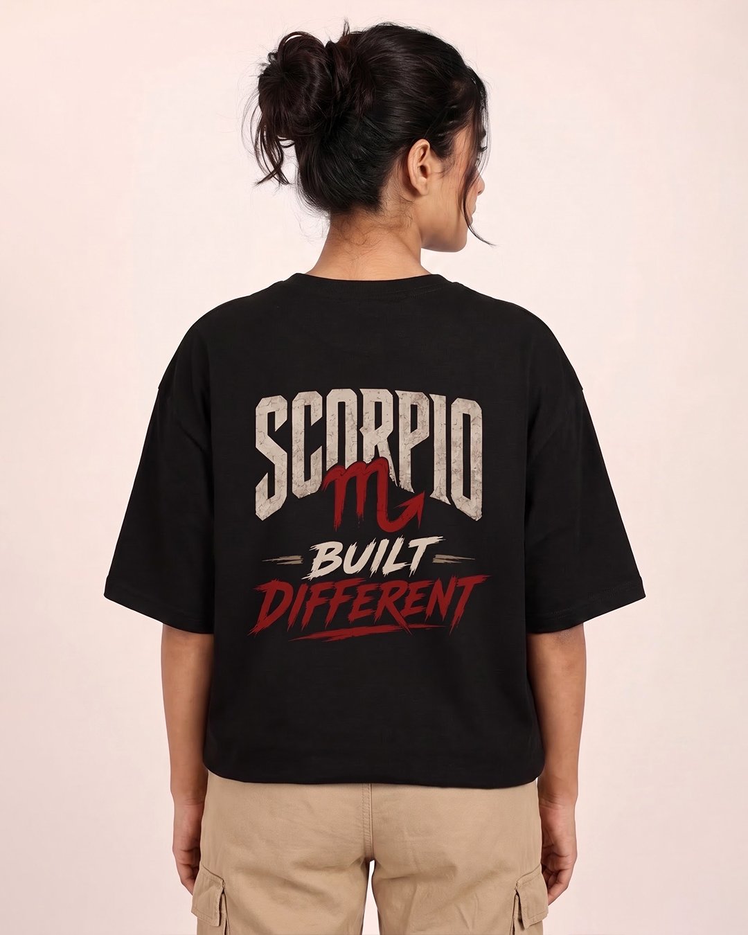 Scorpio Built Different Printed Black T-shirt
