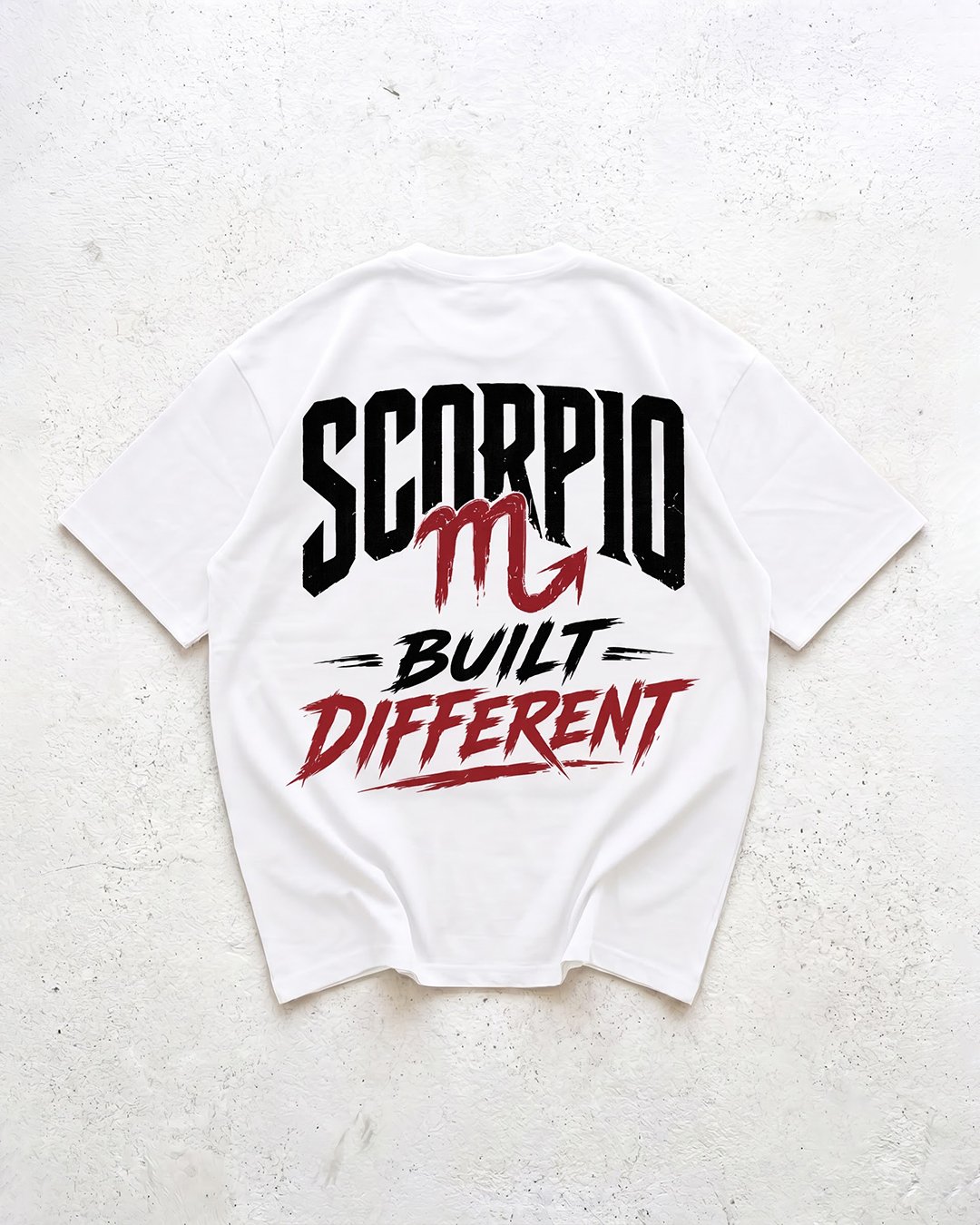 Scorpio Built Different Printed White T-shirt