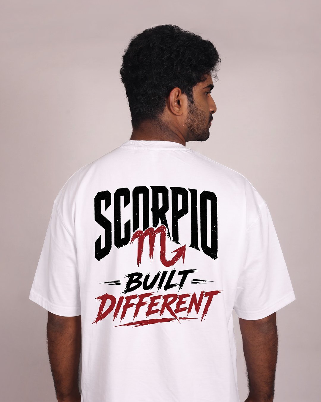 Scorpio Built Different Printed White T-shirt