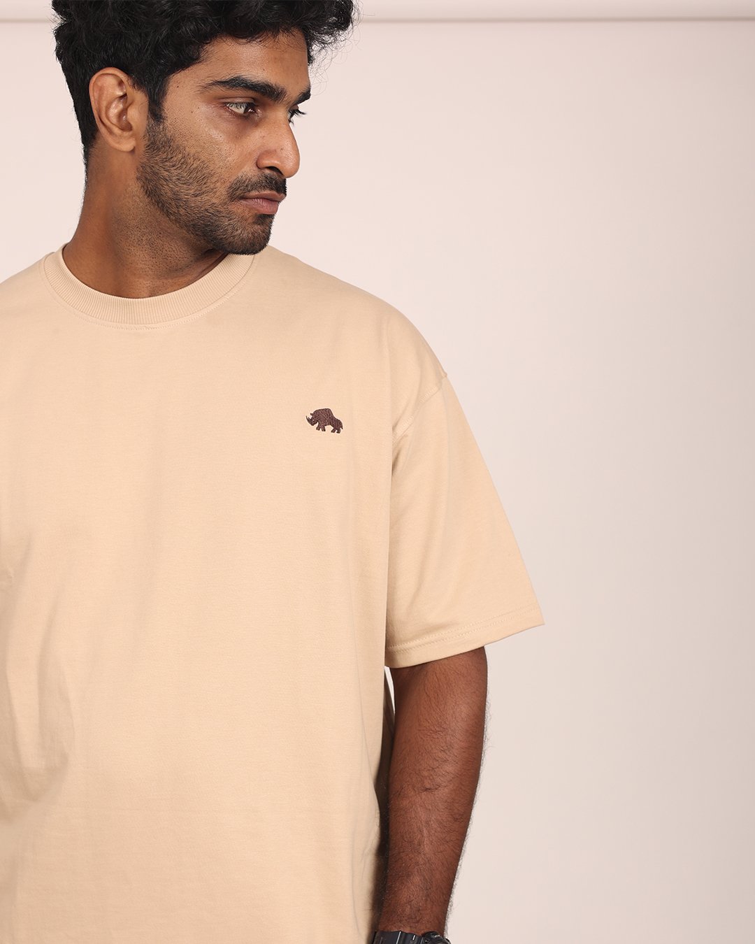 Scorpio Built Different Printed Beige  T-shirt