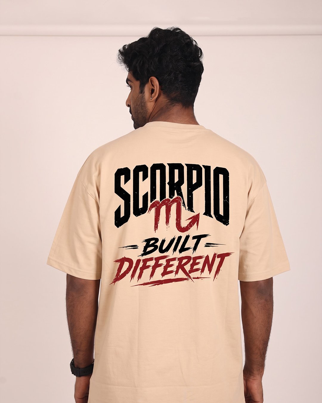 Scorpio Built Different Printed Beige T-shirt Scorpio Built Different Printed Beige T-shirt